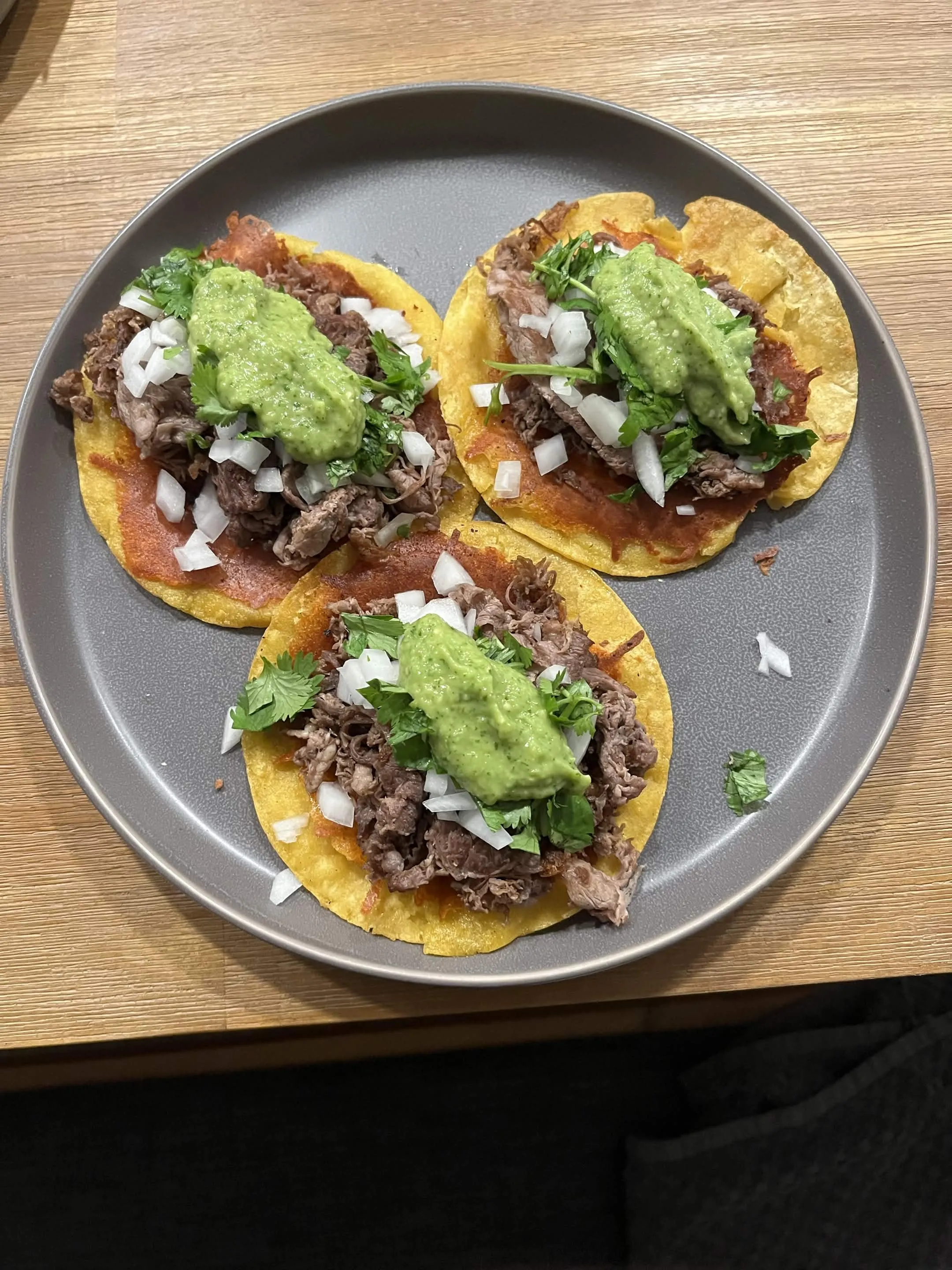 Vampiro Tacos with a Tomatillo Sauce